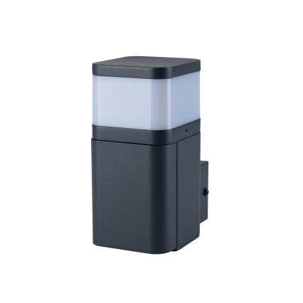 Brilagi - Уличный настенный светильник PILLAR с розеткой SCHUKO 1xG9/11W/230V IP44 антрацит
