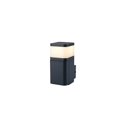 Brilagi - Уличный настенный светильник PILLAR с розеткой SCHUKO 1xG9/11W/230V IP44 антрацит