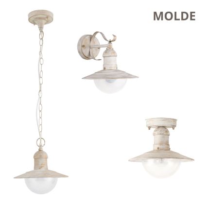 Brilagi - Уличный подвесной светильник MOLDE 1xE27/60W IP44 белый/патина