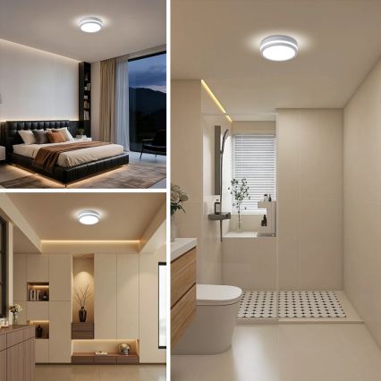 Brilagi - Уличный потолочный светильник BENE LED/18 Вт/230 В, диам. 21,5 см, белый, IP54