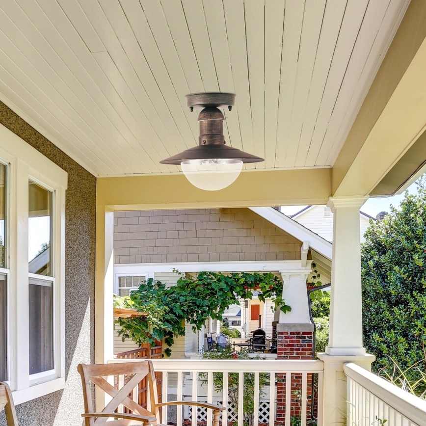 Brilagi - уличный потолочный светильник MOLDE 1xE27/60W IP44 бронза/патина