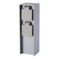 Brilagi - Уличный столб с розетками PILLAR 2Z SCHUKO 230V IP44 серебристый