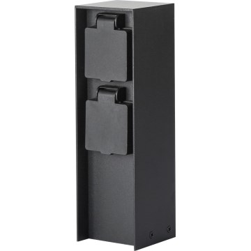 Brilagi - Уличный столбик для розеток PILLAR 2Z SCHUKO 230V IP44 черный