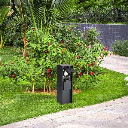Brilagi - Уличный столбик для розеток PILLAR 2Z SCHUKO 230V IP44 черный