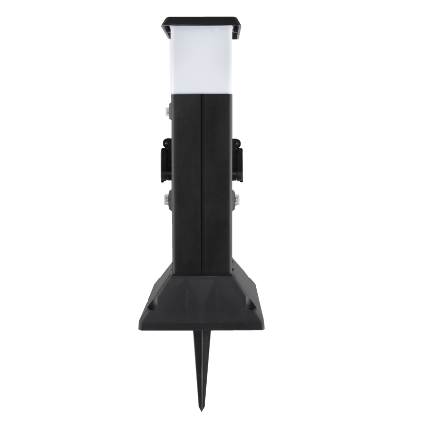 Brilagi - Уличный светильник с 2 розетками SCHUKO 1xE14/15W/230V IP44 чёрный