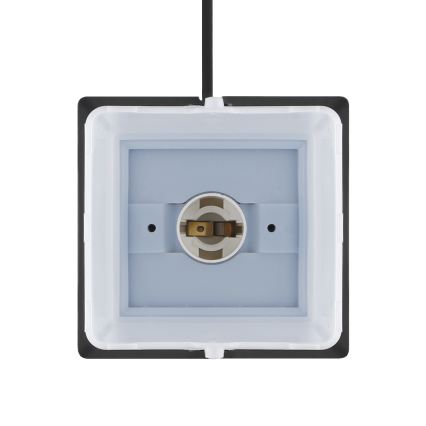 Brilagi - Уличный светильник с 2 розетками SCHUKO 1xE14/15W/230V IP44 чёрный
