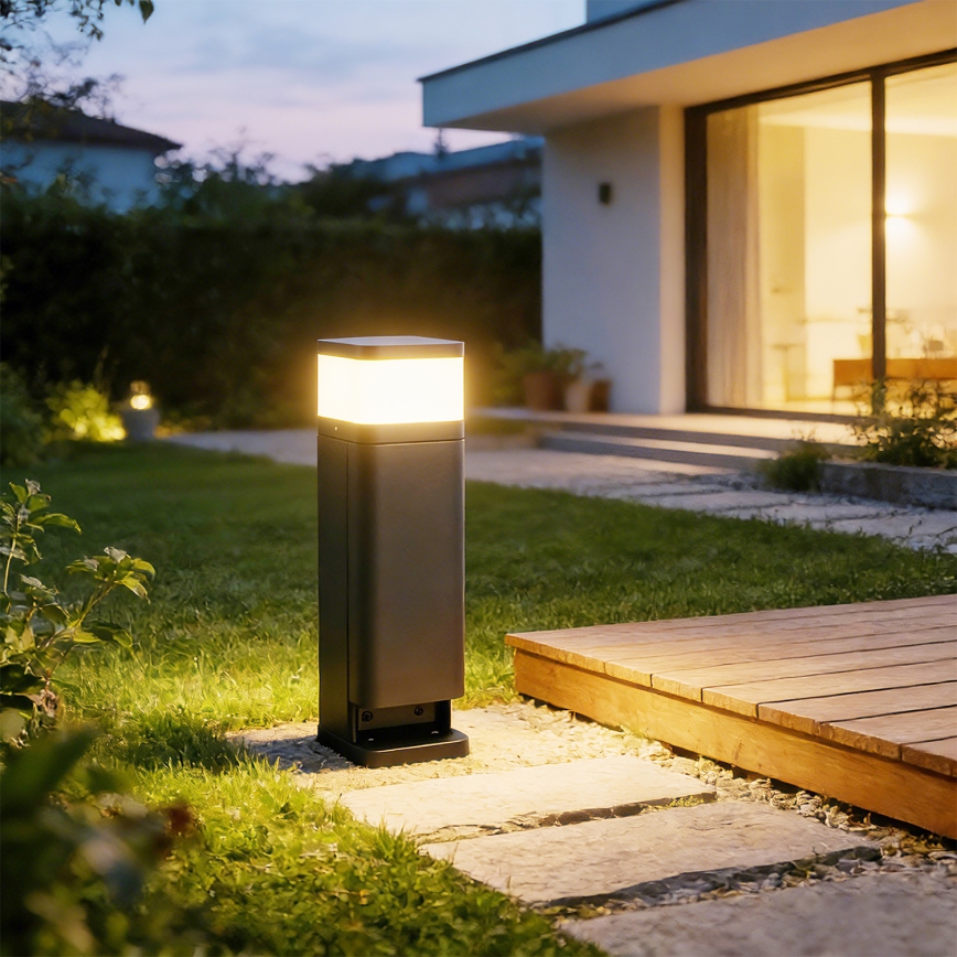 Brilagi - Уличный светильник с 2 розетками SCHUKO PILLAR 1xG9/11W/230V IP44 антрацит