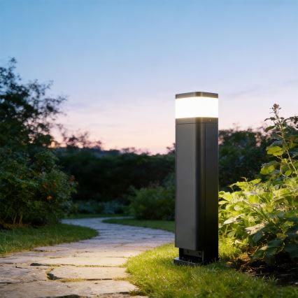 Brilagi - уличный светильник PILLAR с 2 розетками SCHUKO, 1xG9/11W/230V, IP44, антрацит