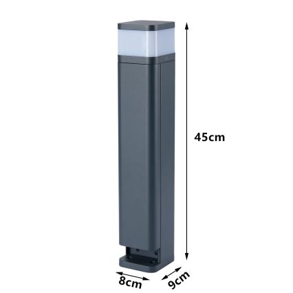 Brilagi - уличный светильник PILLAR с 2 розетками SCHUKO, 1xG9/11W/230V, IP44, антрацит
