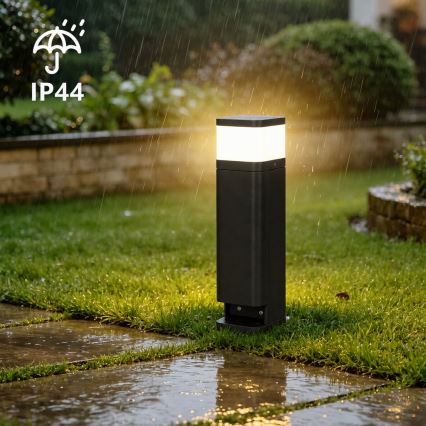 BRILAGI - Уличный светильник с 2 розетками SCHUKO PILLAR 1xG9/11W/230V IP44 черный