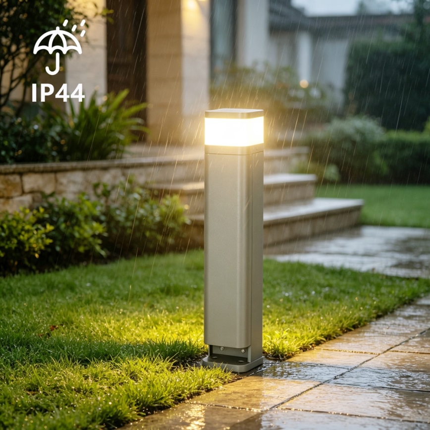 BRILAGI - Уличный светильник с 2 розетками SCHUKO PILLAR 1xG9/11W/230V IP44 серый
