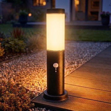 Brilagi - Уличный светильник с датчиком NOVA 1xE27/15 Вт/230 В 40 см IP44 антрацит