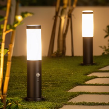 Brilagi - Уличный светильник с датчиком NOVA 1xE27/15W/230V 40 cm IP44 черный