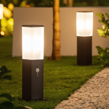 Brilagi - Уличный светильник с датчиком NOVA 1xE27/15W/230V 40 cm IP44 черный