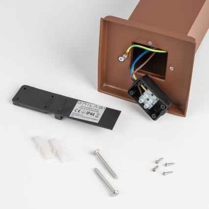 Brilagi - Уличный светильник с датчиком NOVA 1xE27/15W/230V 40 см IP44, коричневый