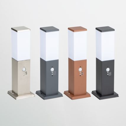 Brilagi - Уличный светильник с датчиком NOVA 1xE27/15W/230V 40 см IP44, коричневый