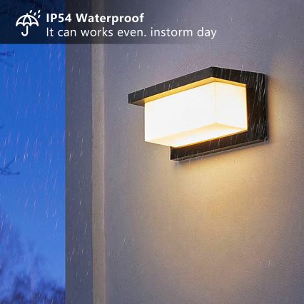 Brilagi - Уличный светодиодный настенный светильник BRICKY LED/12W/230V черный IP54