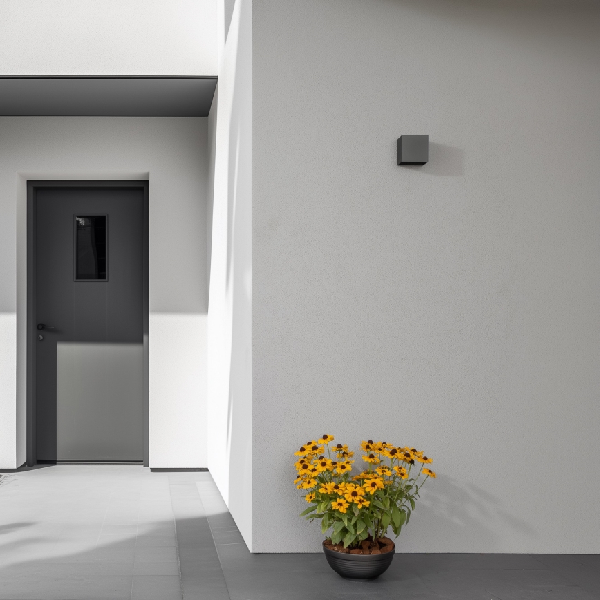 Brilagi - Уличный светодиодный настенный светильник CUBE LED/6W/230V антрацит IP54