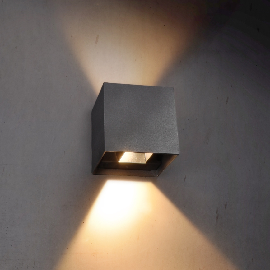 Brilagi - Уличный светодиодный настенный светильник CUBE LED/6W/230V IP54