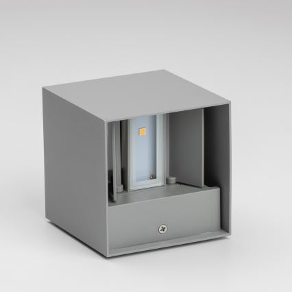 Brilagi - Уличный светодиодный настенный светильник CUBE LED/6W/230V серый IP54
