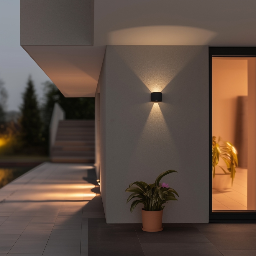 Brilagi - Уличный светодиодный настенный светильник RONDO LED/6W/230V антрацит IP54