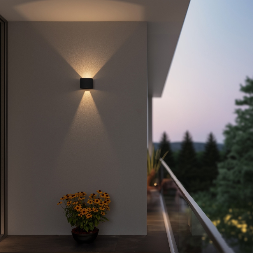 Brilagi - Уличный светодиодный настенный светильник RONDO LED/6W/230V антрацит IP54
