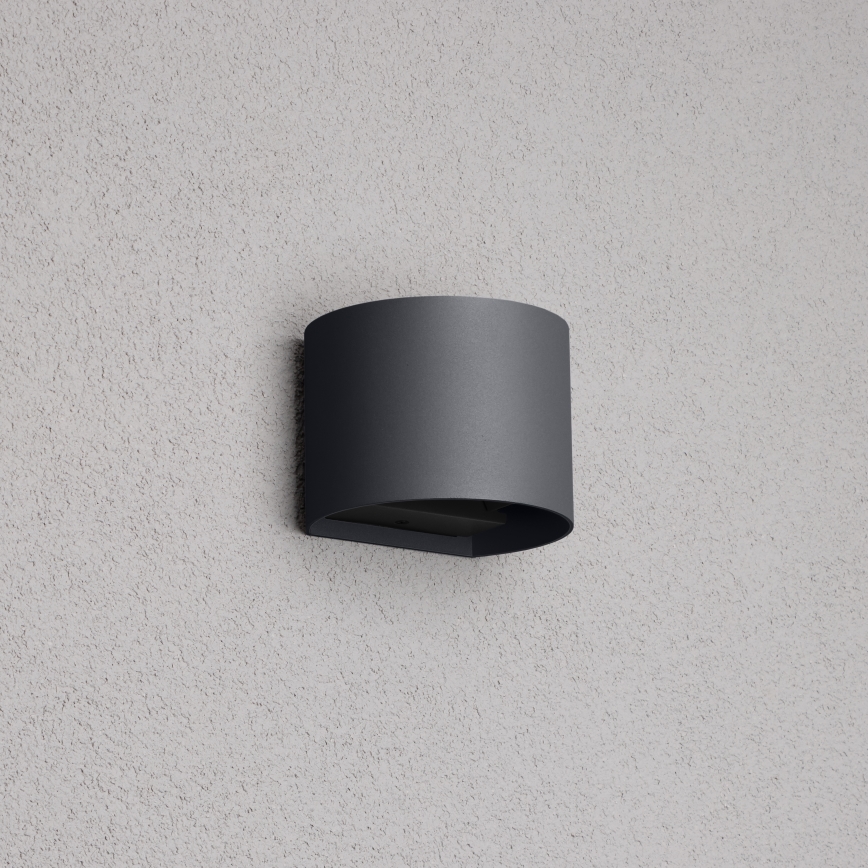 Brilagi - Уличный светодиодный настенный светильник RONDO LED/6W/230V антрацит IP54
