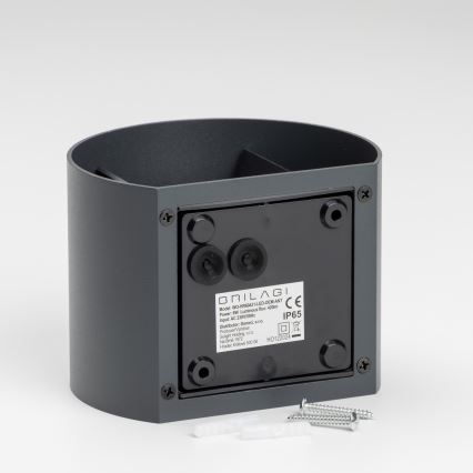 Brilagi - Уличный светодиодный настенный светильник RONDO LED/6W/230V антрацит IP54
