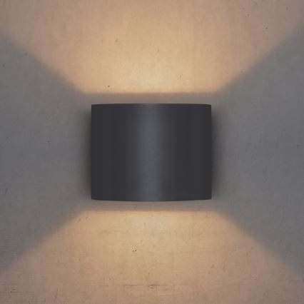 Brilagi - Уличный светодиодный настенный светильник RONDO LED/6W/230V антрацит IP54