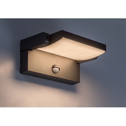 Brilagi - Уличный светодиодный настенный светильник с датчиком ANKLE LED/18W/230V 3000K IP65 антрацит