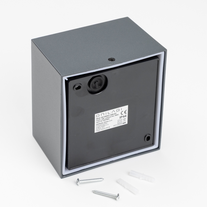 Brilagi - Уличный светодиодный настенный светильник TERNI LED/12W/230V антрацит IP44