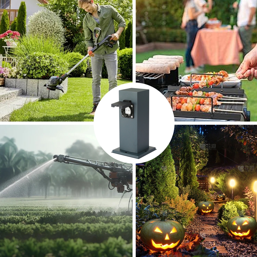 Brilagi - Уличная розеточная колонна PILLAR 1Z SCHUKO 230V IP44 антрацит