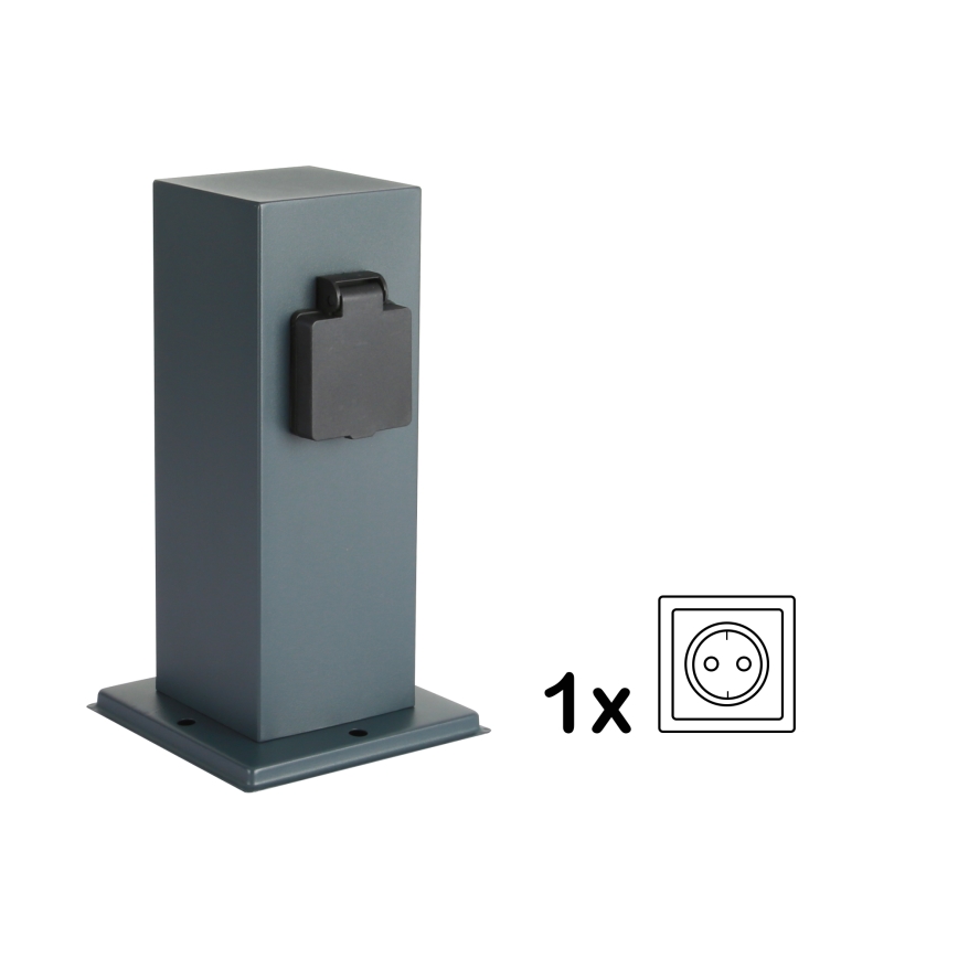 Brilagi - Уличная розеточная колонна PILLAR 1Z SCHUKO 230V IP44 антрацит