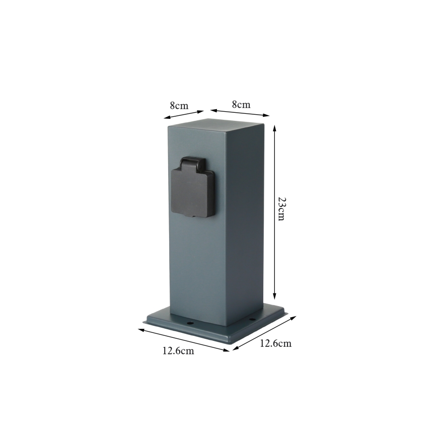 Brilagi - Уличная розеточная колонна PILLAR 1Z SCHUKO 230V IP44 антрацит