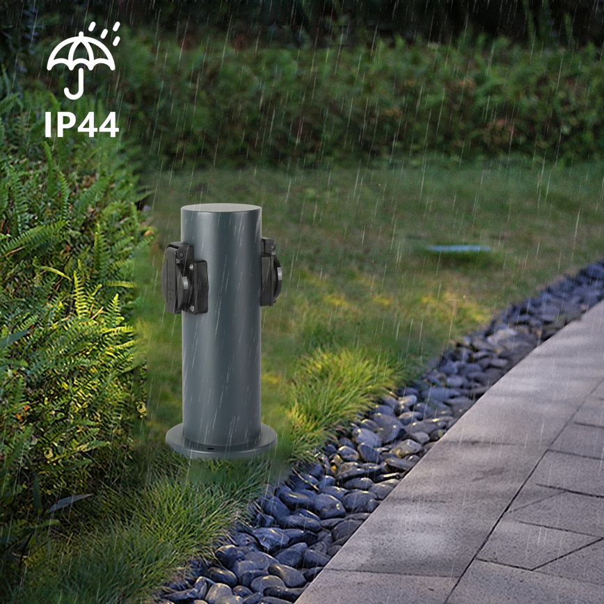Brilagi - Уличная розеточная колонна PILLAR 2Z SCHUKO 230V IP44 антрацит
