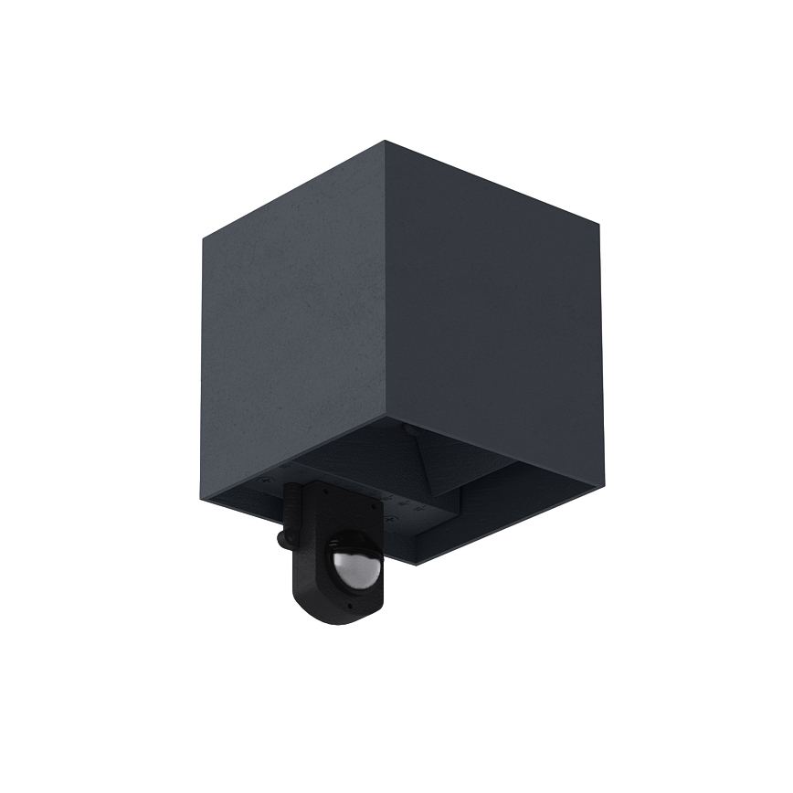 Brilagi - LED уличный настенный светильник с датчиком CUBE LED/6W/230V антрацит IP65