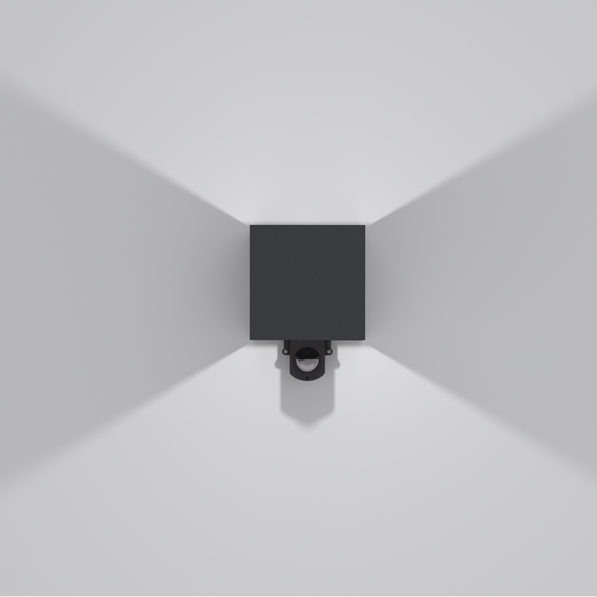 Brilagi - LED уличный настенный светильник с датчиком CUBE LED/6W/230V антрацит IP65