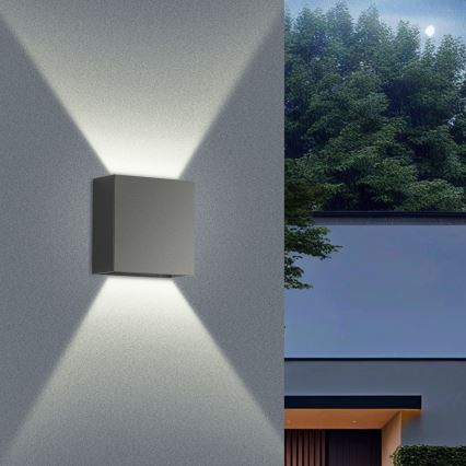 Brilagi - уличный настенный светильник DOUBLERAY LED/4W/230V антрацит IP65