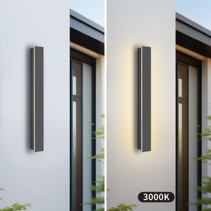 Brilagi - LED наружный настенный светильник LINEAR, 12 Вт, 230 В, 3000 К, IP65, 50 см, антрацит