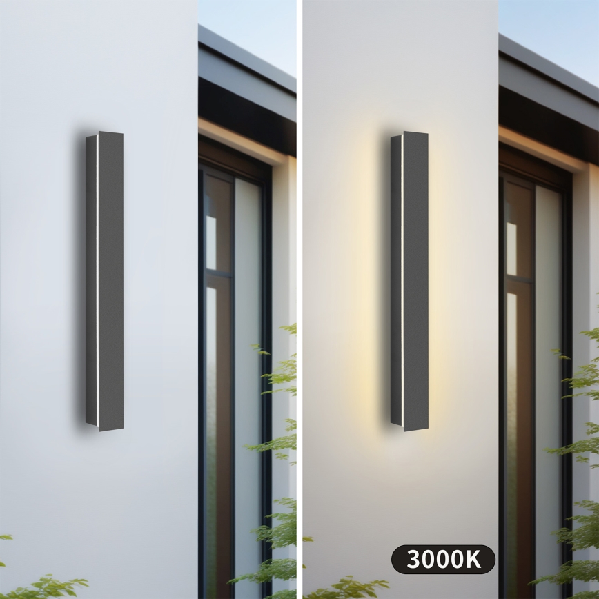 Brilagi - LED наружный настенный светильник LINEAR, 12 Вт, 230 В, 3000 К, IP65, 50 см, антрацит