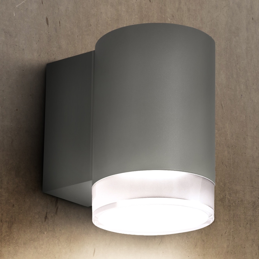 Brilagi - Уличный настенный светильник MATERA 1xGU10/30W/230V серый IP54