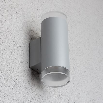 Brilagi - Уличный настенный светильник MATERA 2xGU10/30W/230V серый IP54