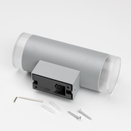 Brilagi - Уличный настенный светильник MATERA 2xGU10/30W/230V серый IP54