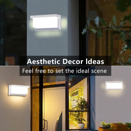 Brilagi - Уличный светодиодный настенный светильник BRICKY LED/12W/230V белый IP54