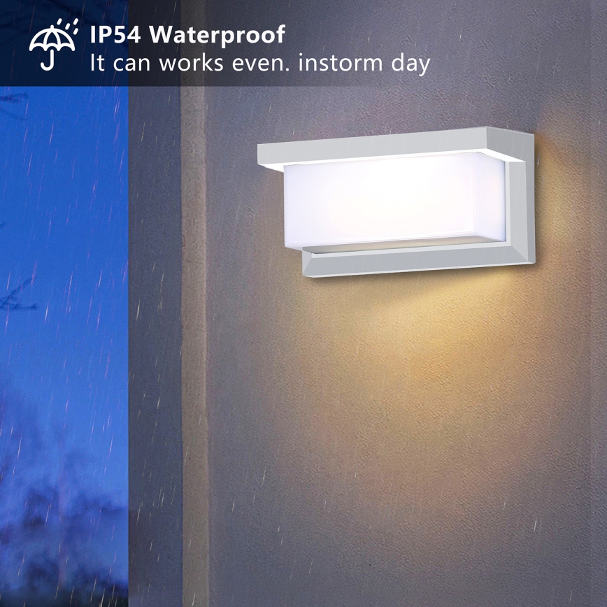 Brilagi - Уличный светодиодный настенный светильник BRICKY LED/12W/230V белый IP54