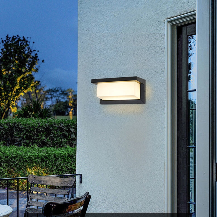 Brilagi - Уличный светодиодный настенный светильник BRICKY LED/12W/230V черный IP54