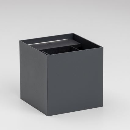 Brilagi - Уличный светодиодный настенный светильник CUBE LED/6W/230V антрацит IP54