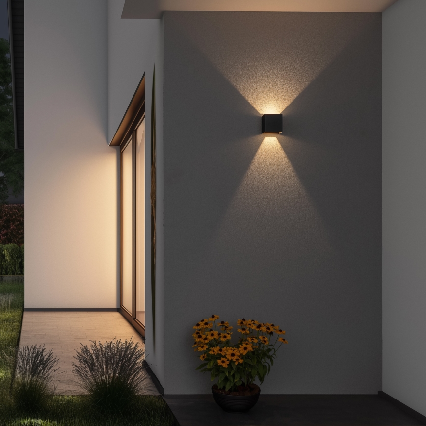 Brilagi - Уличный светодиодный настенный светильник CUBE LED/6W/230V антрацит IP54