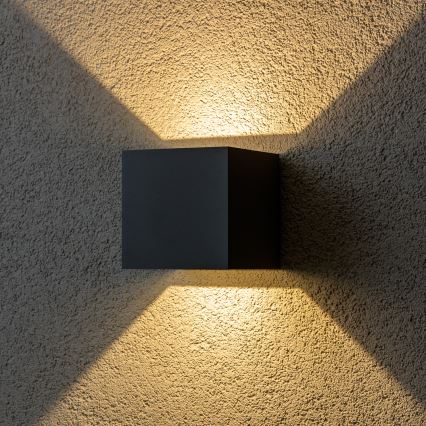 Brilagi - Уличный светодиодный настенный светильник CUBE LED/6W/230V антрацит IP54