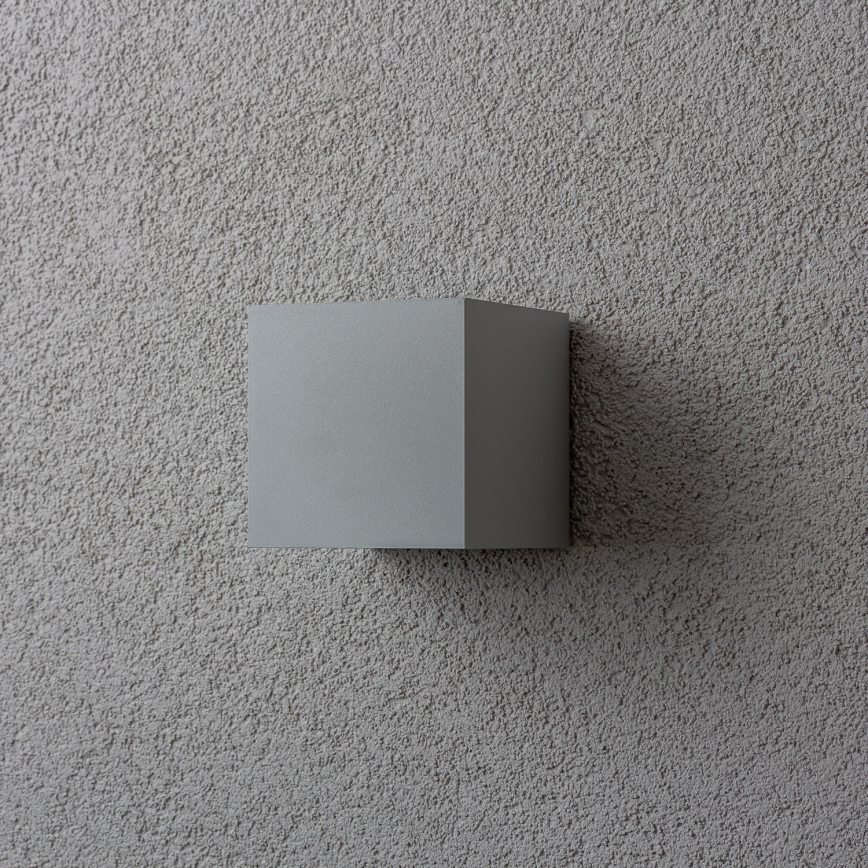Brilagi - Уличный светодиодный настенный светильник CUBE LED/6W/230V серый IP54